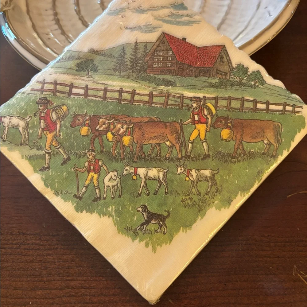 Vintage Wida Decorative Napkins Made in Switzerland 1 Pk Available 25 Count